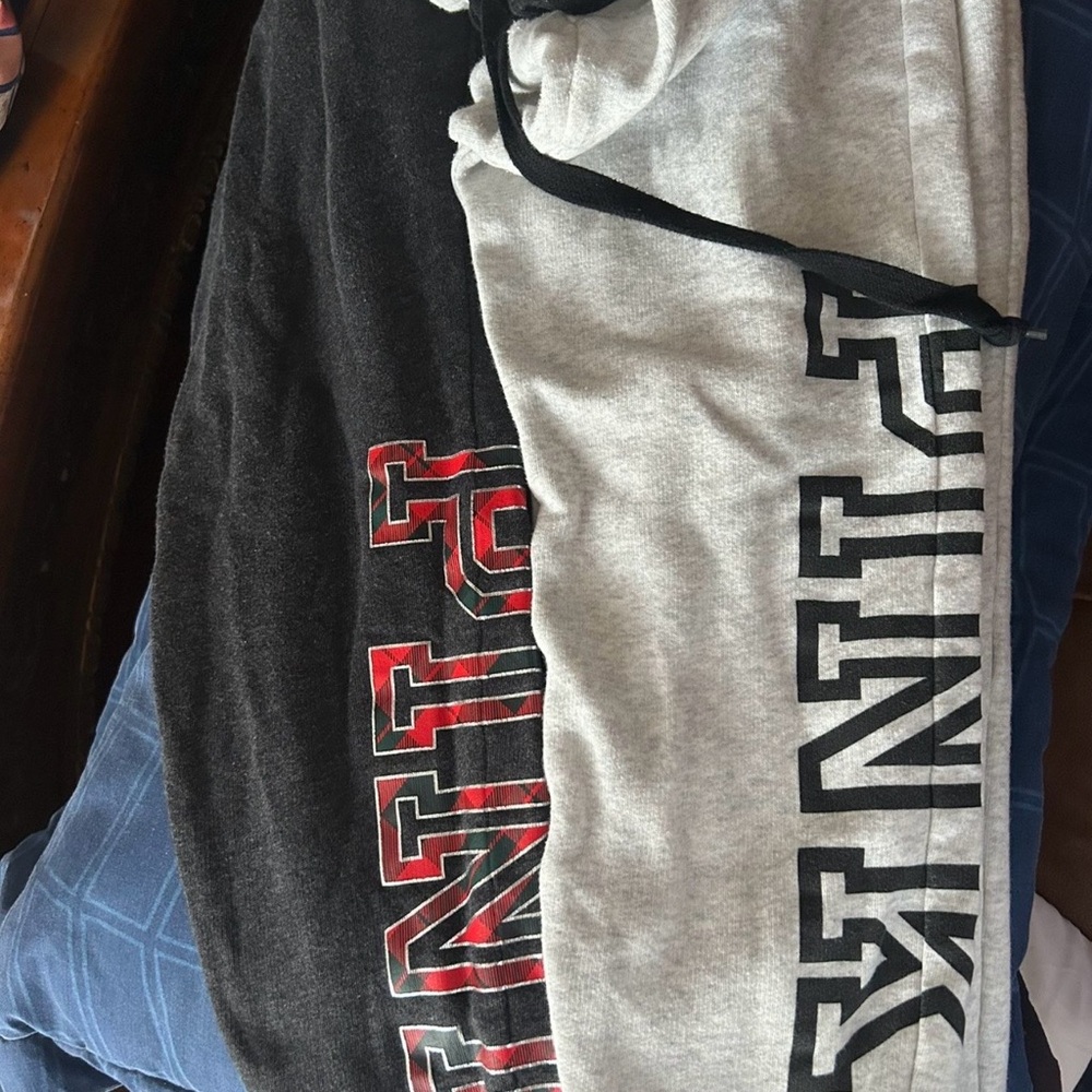 Gray and Black PINK Sweatpants